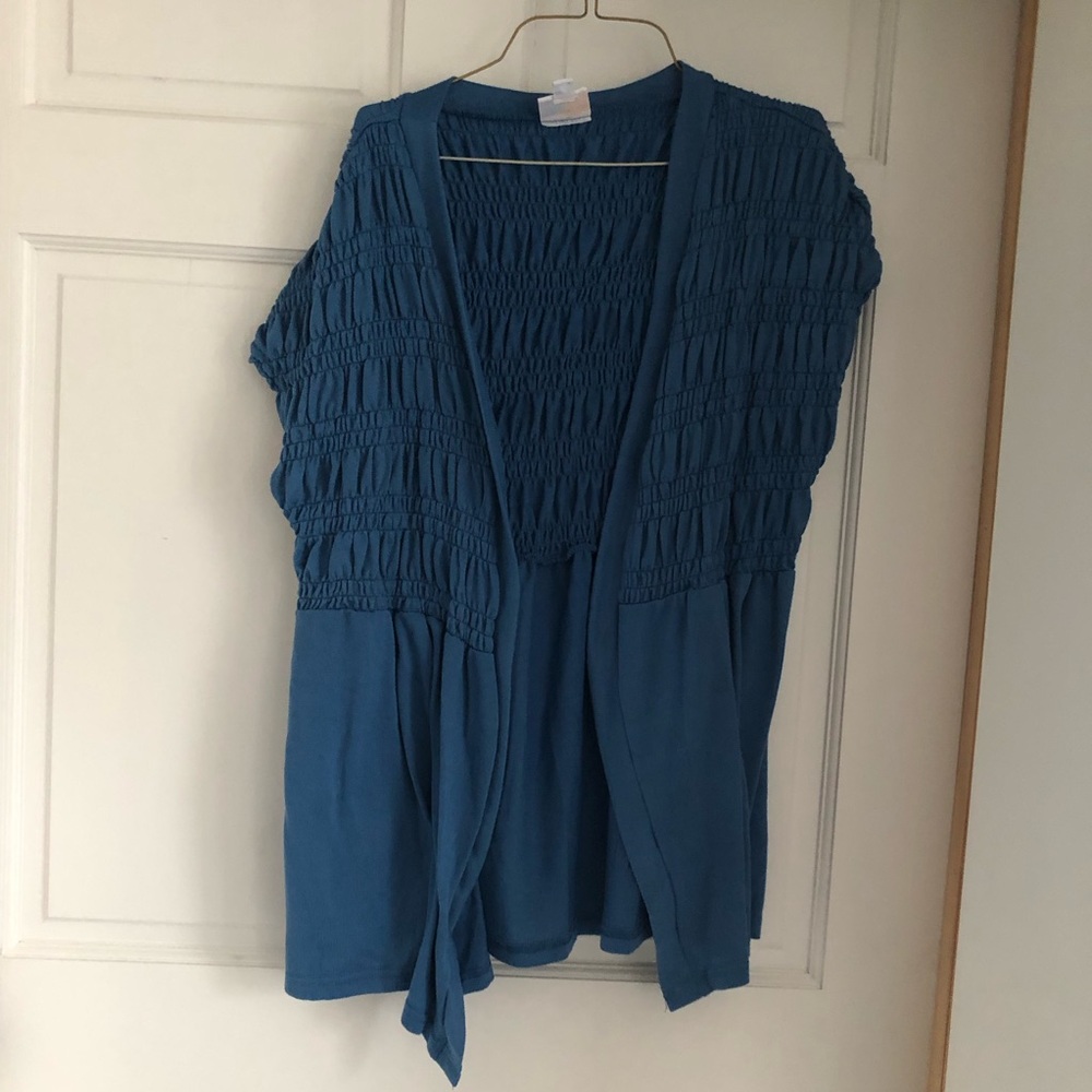 LulaRoe Kaylin Short Sleeve Smocked Cardigan
